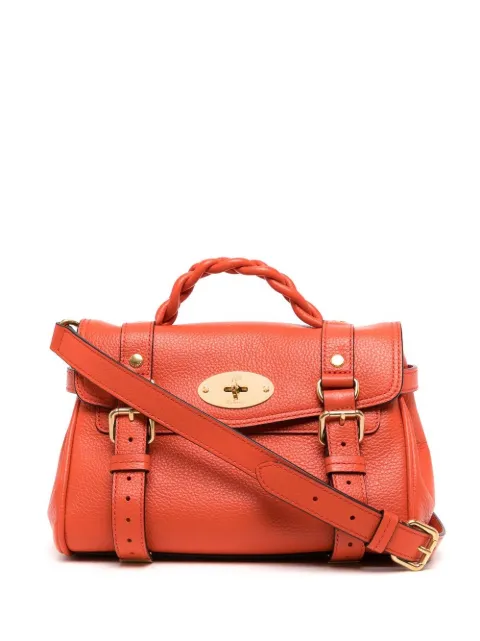 Mulberry leather twist-lock bag