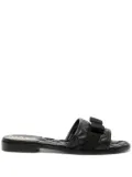 Ferragamo Vara bow quilted slides - Black