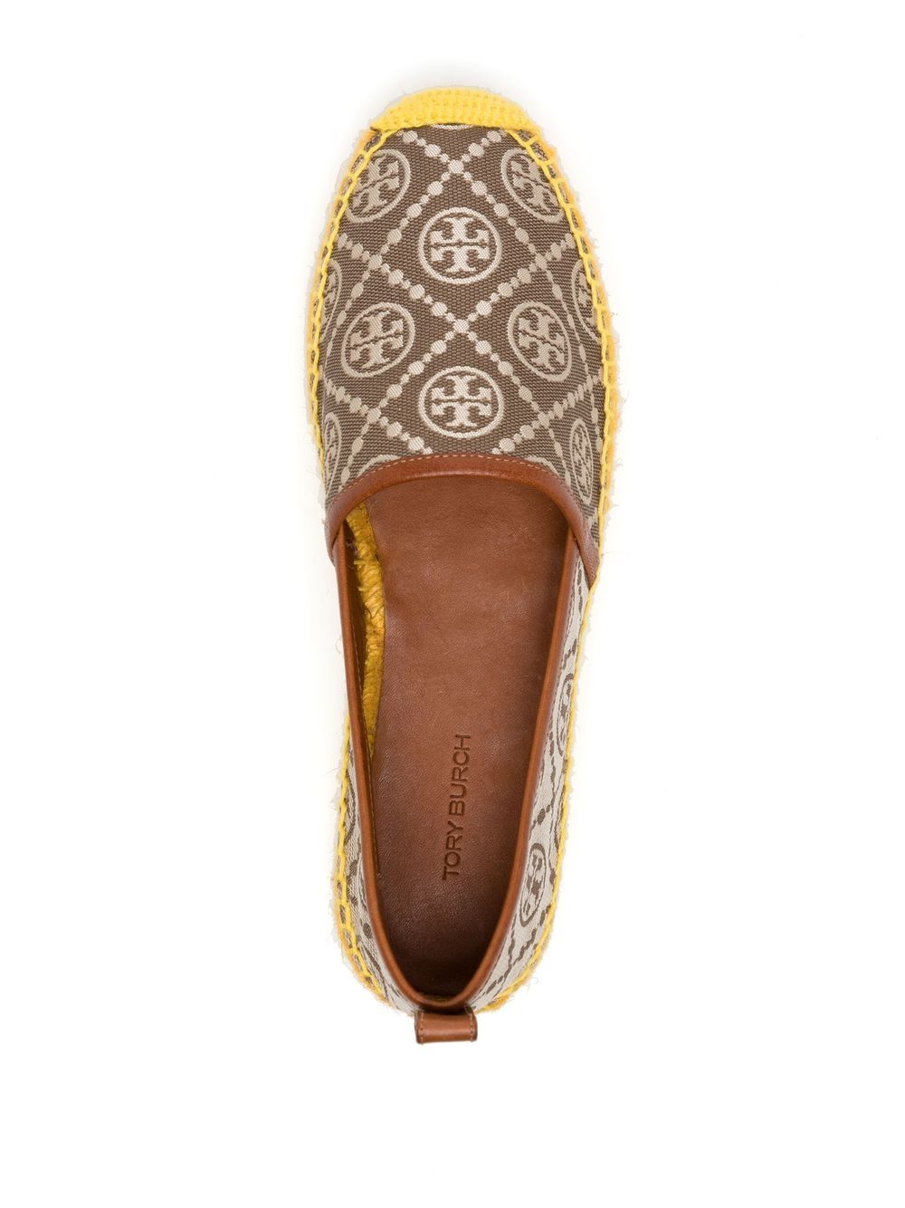 Tory Burch logo-print espadrilles Brown