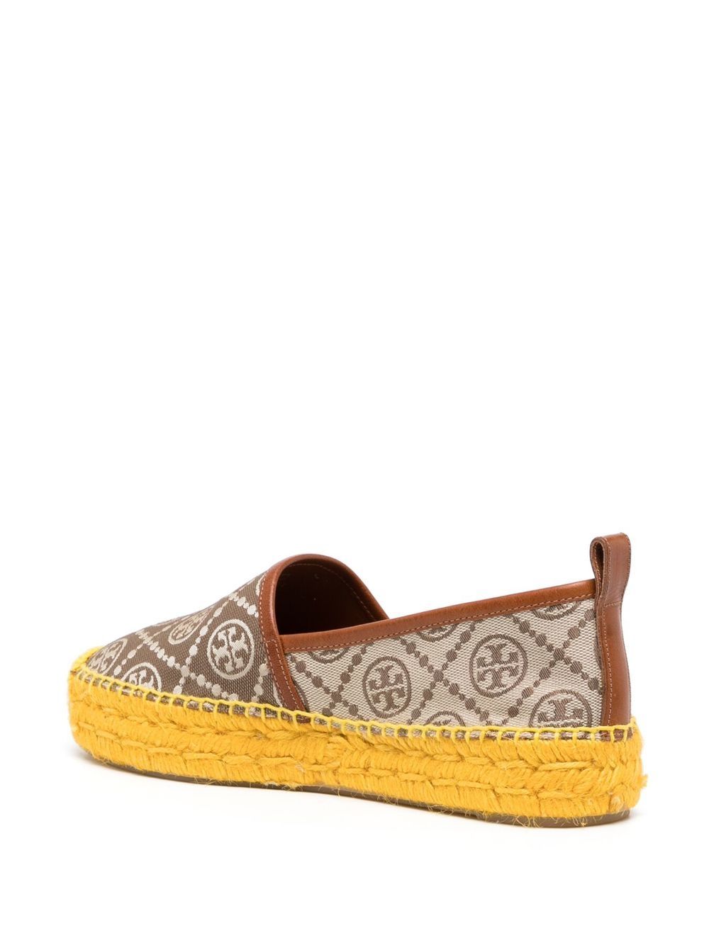 Tory Burch logo-print espadrilles Brown