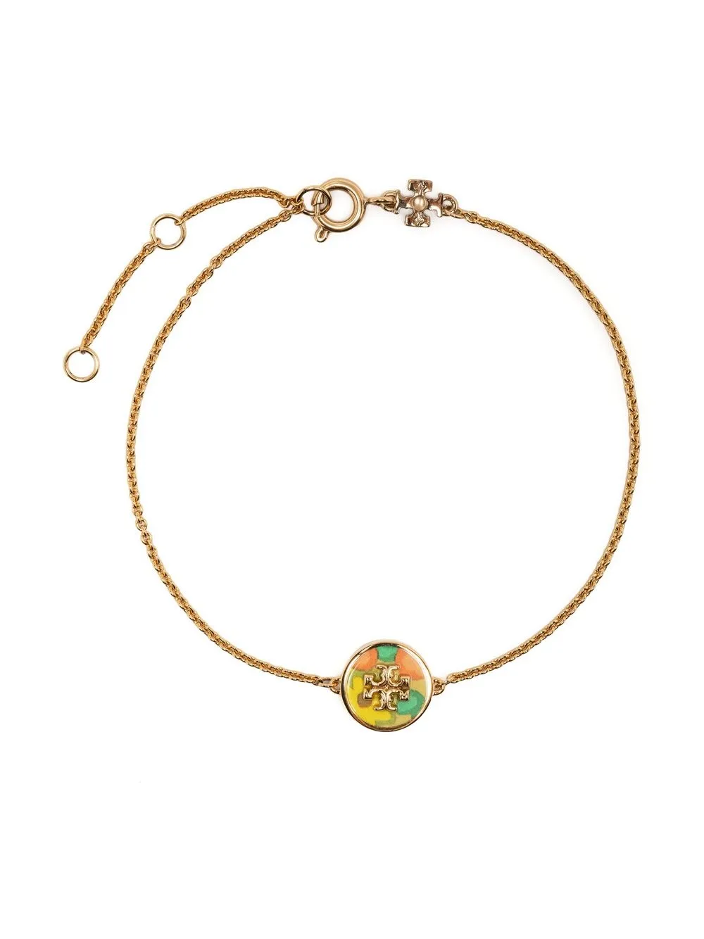 

Tory Burch pulsera con dije Double T - Dorado