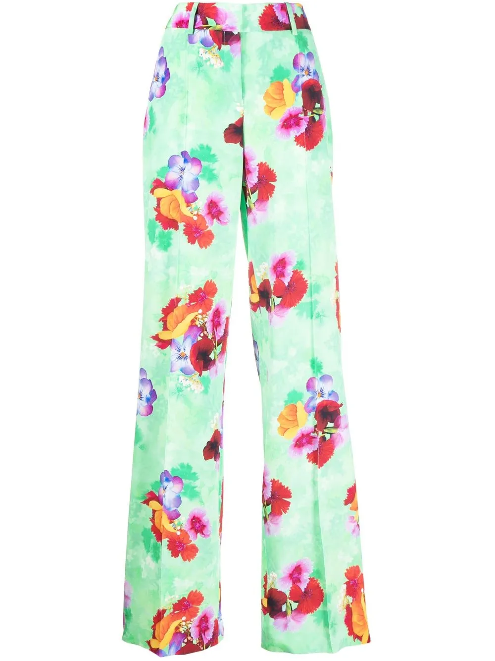 

Ermanno Scervino pantalones anchos con estampado floral - Verde