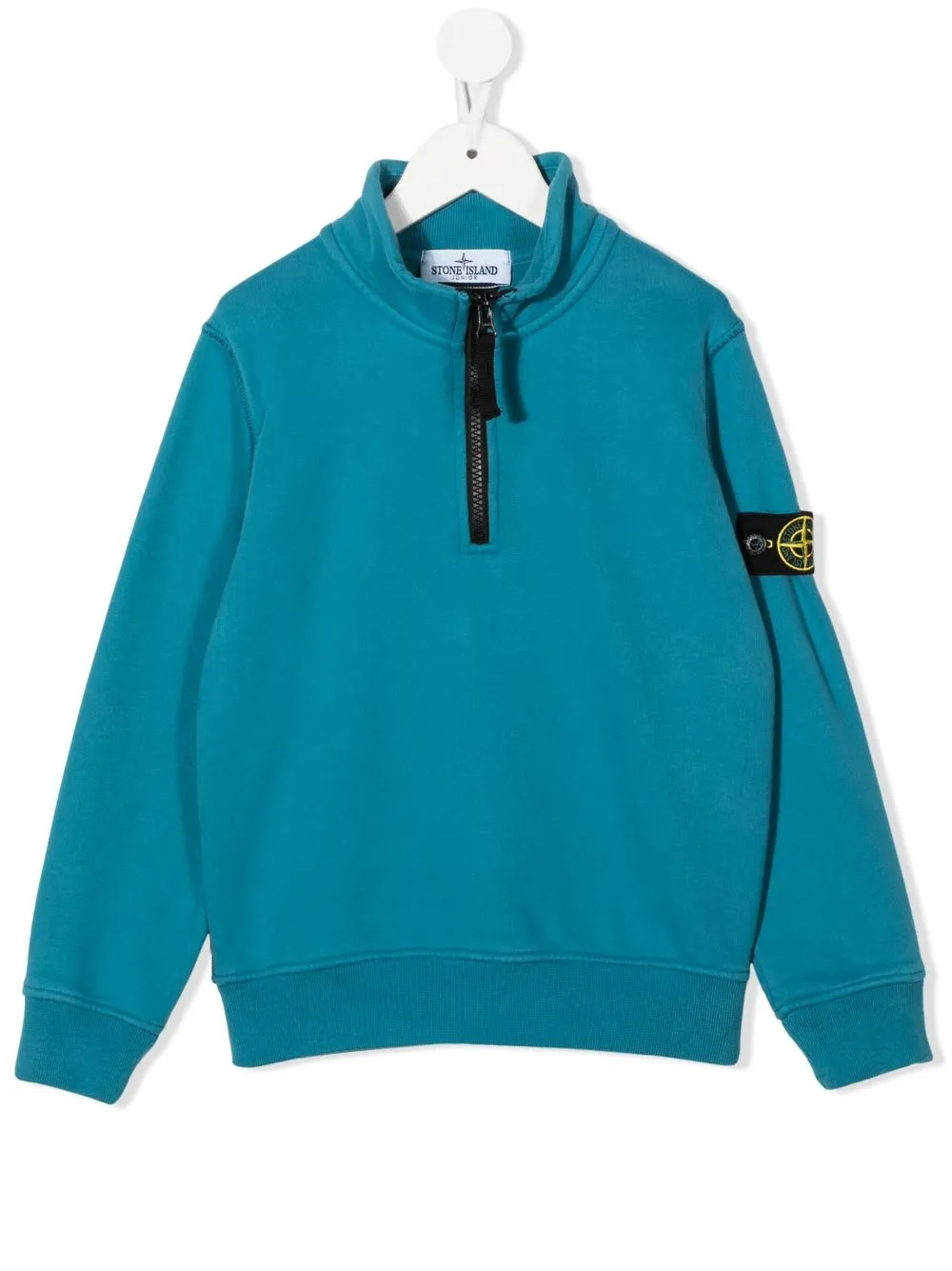 

Stone Island Junior sudadera con parche Compass - Azul