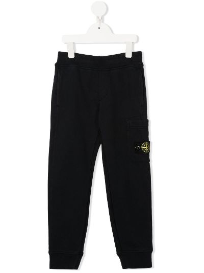 stone island track pants black