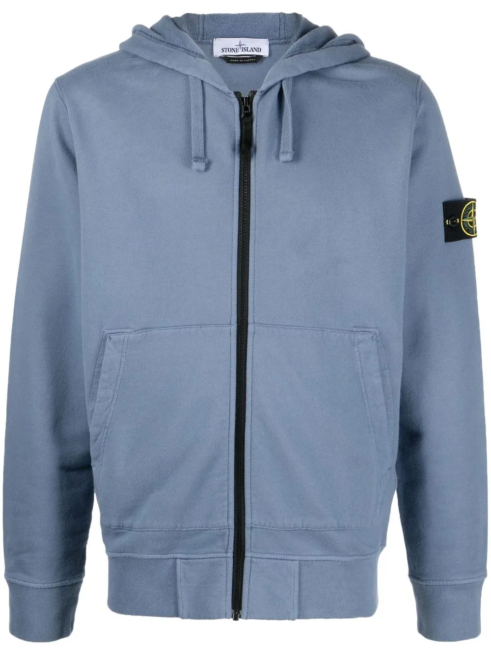 

Stone Island hoodie con cierre y distintivo de brújula - Azul