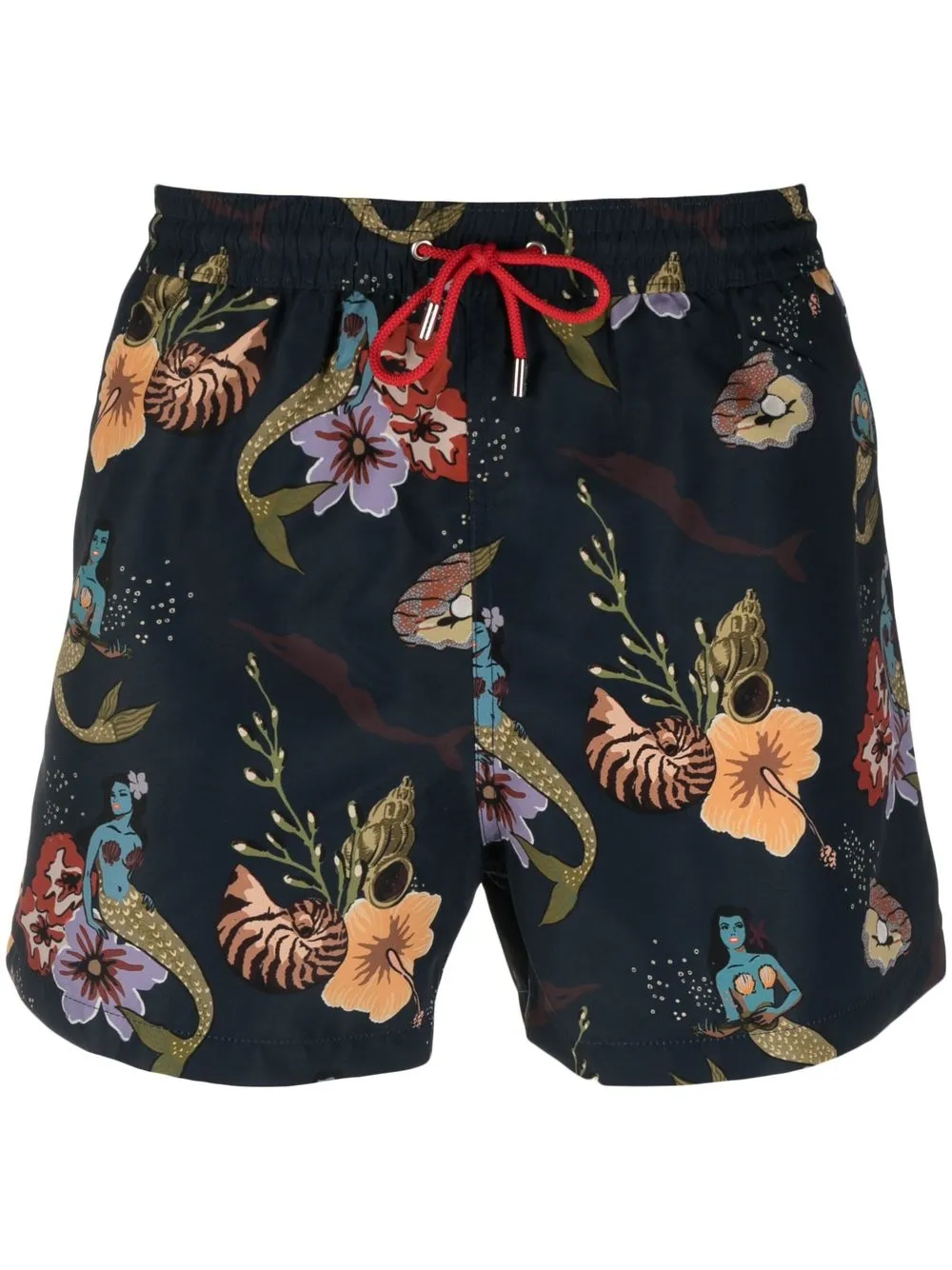 

Paul Smith traje de baño floral con sirena estampada - Azul