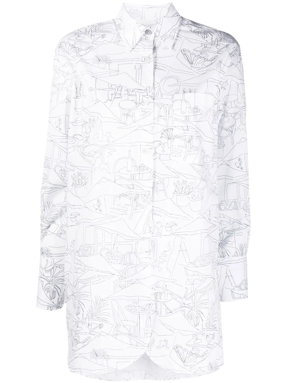 

PS Paul Smith camisa con estampado gráfico - Blanco