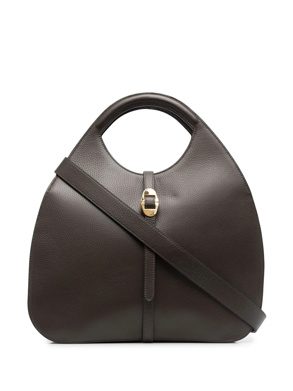 

Coccinelle front buckle-fastening tote bag - Brown