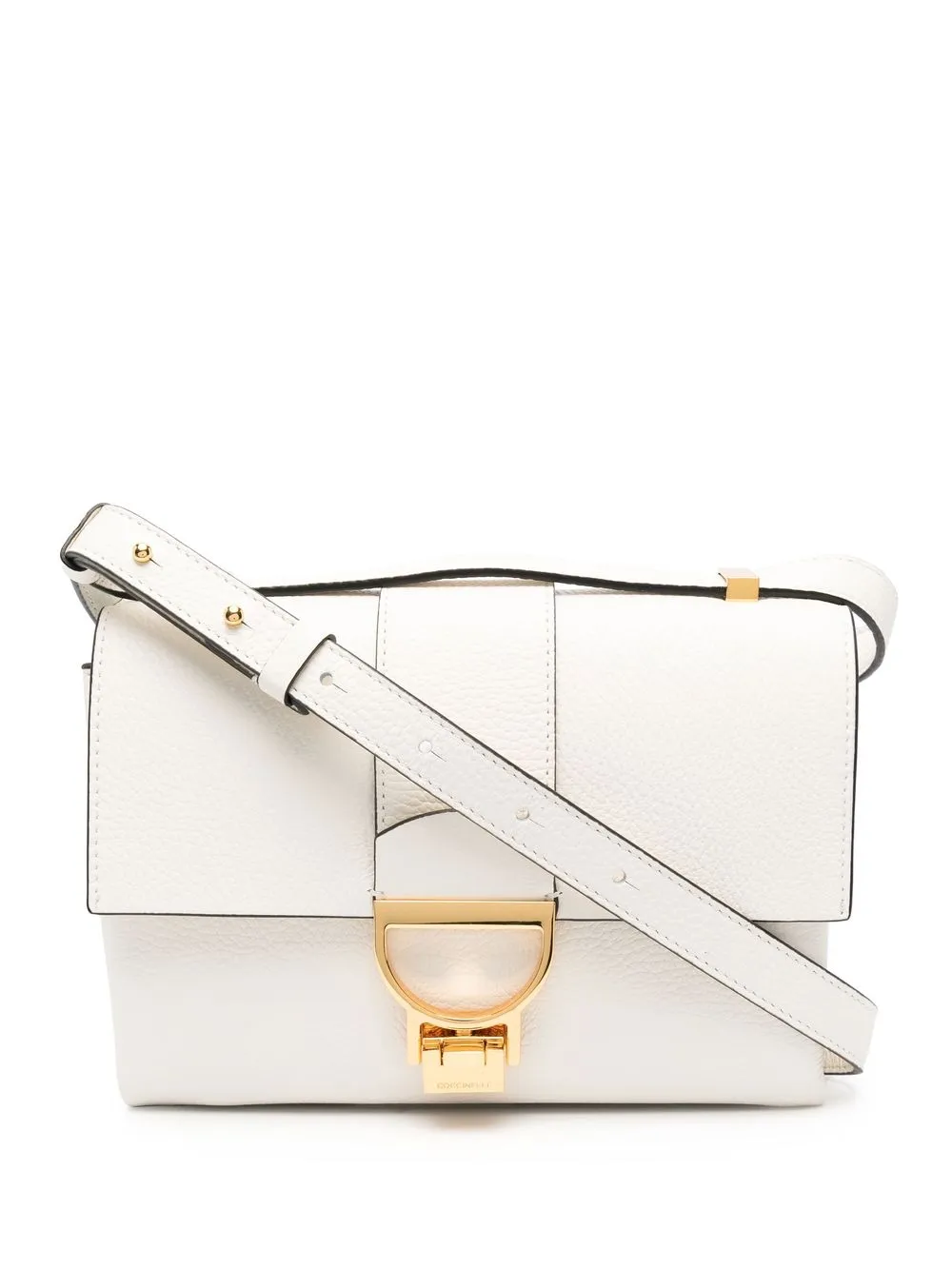 

Coccinelle foldover leather shoulder bag - White