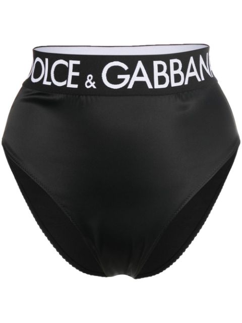 Dolce & Gabbana logo-waistband satin briefs