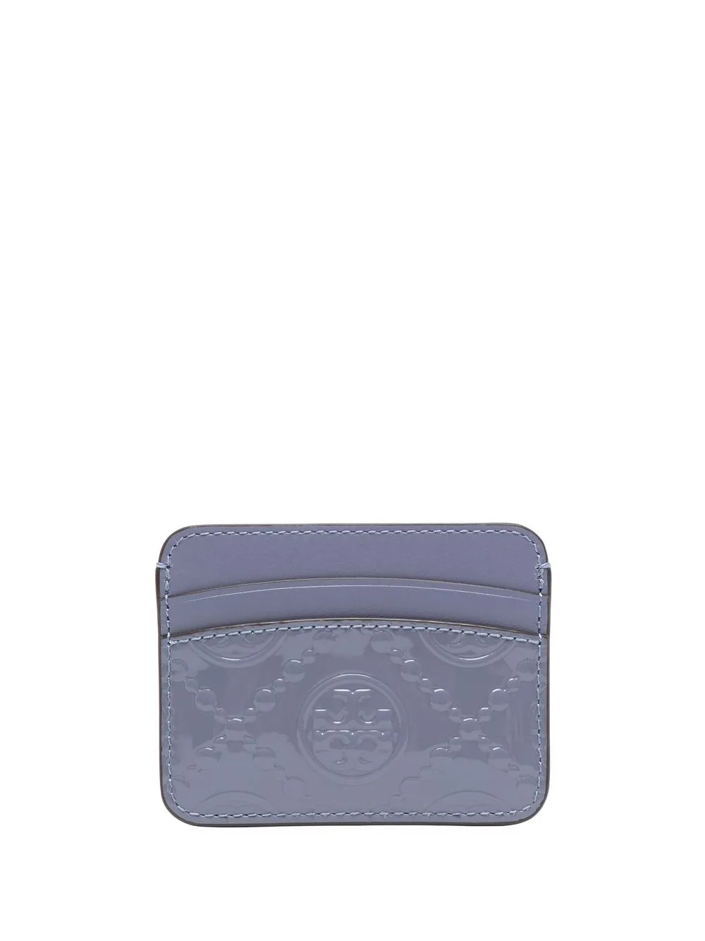 

Tory Burch tarjetero con monograma en relieve - Azul