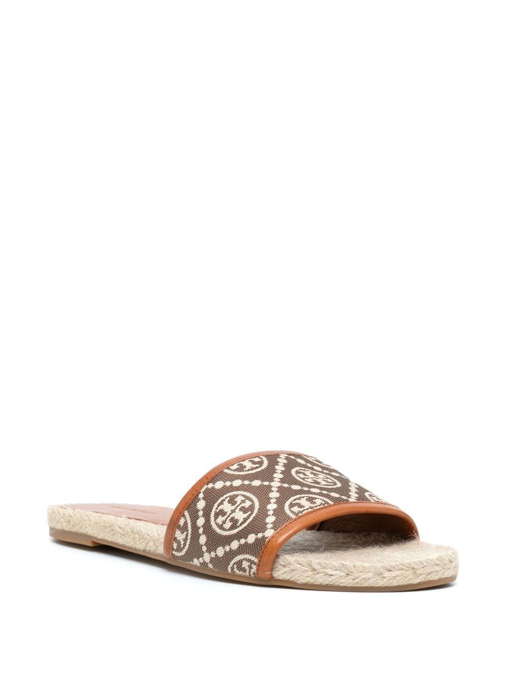 Tory Burch Espadrilles met geborduurd monogram - Bruin