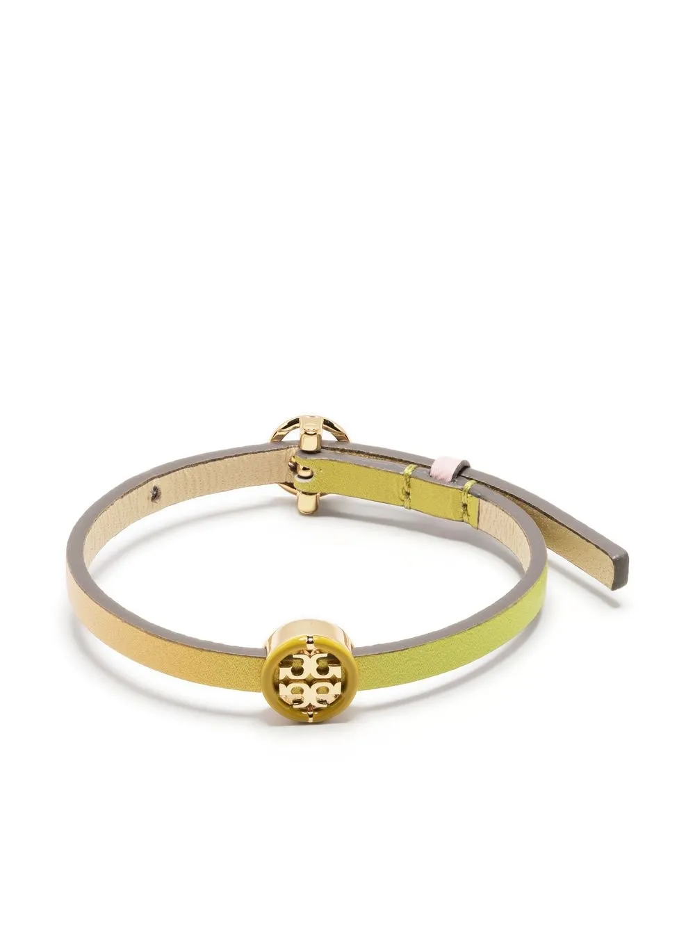 

Tory Burch pulsera con dije Double T - Amarillo