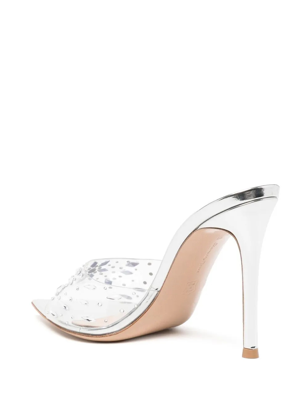 Gianvito Rossi Mules semi trasparenti con cristalli | Mules | Image 3