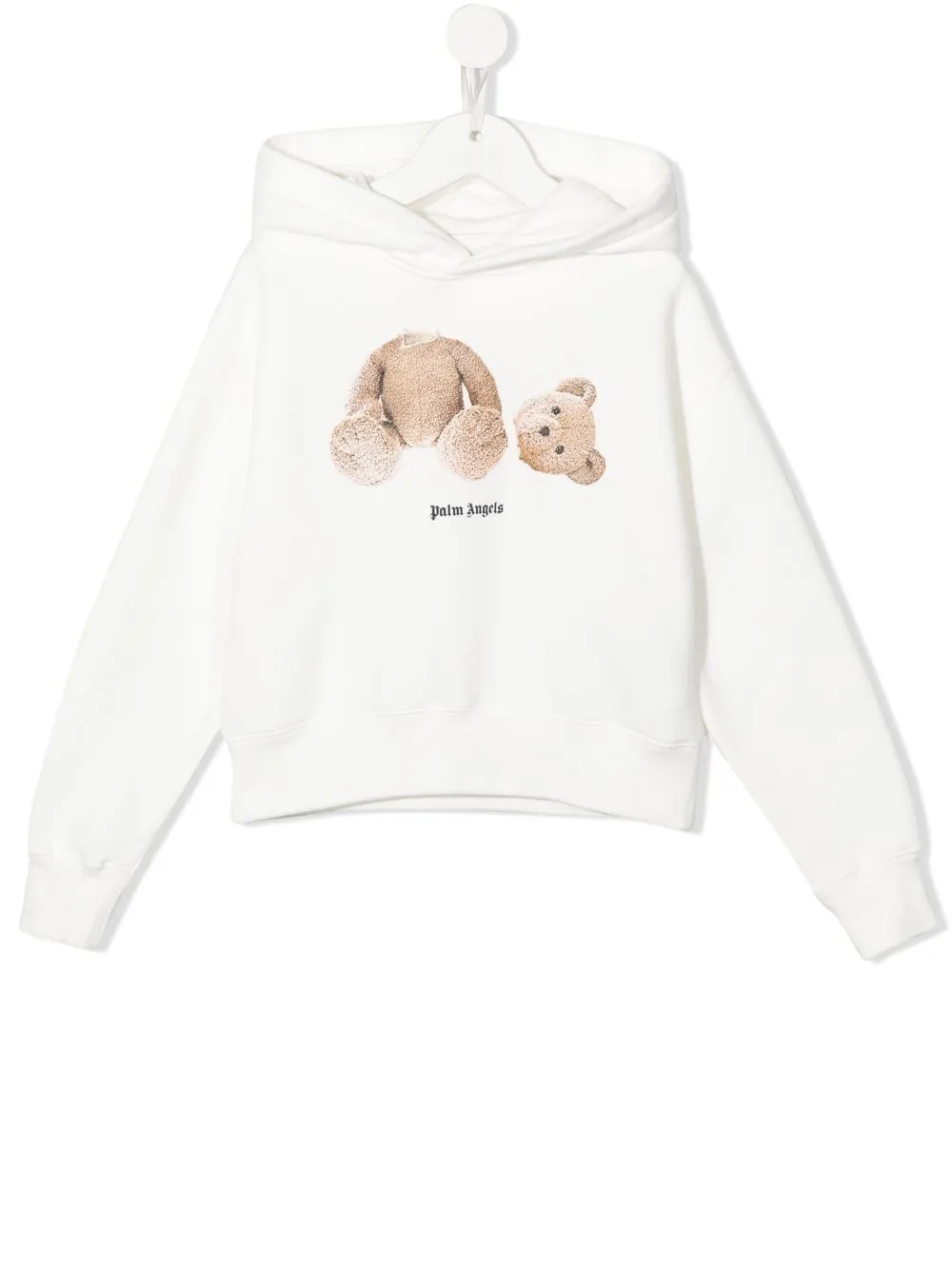 

Palm Angels Kids hoodie con motivo Teddy Bear - Blanco