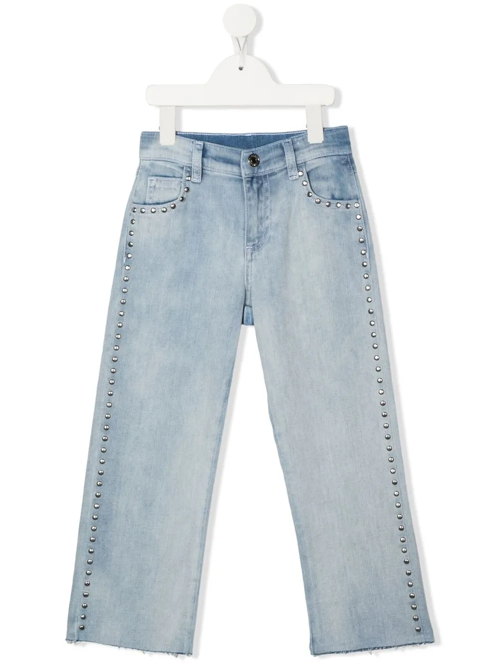 

TWINSET jeans rectos con apliques - Azul