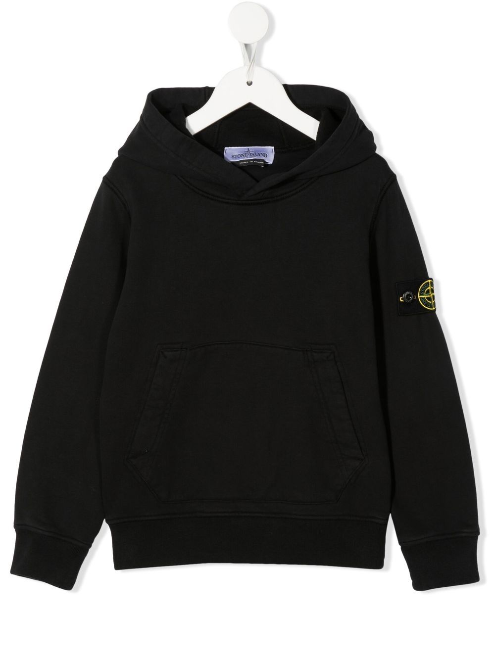 Stone Island Junior compass-logo hoodie - Black