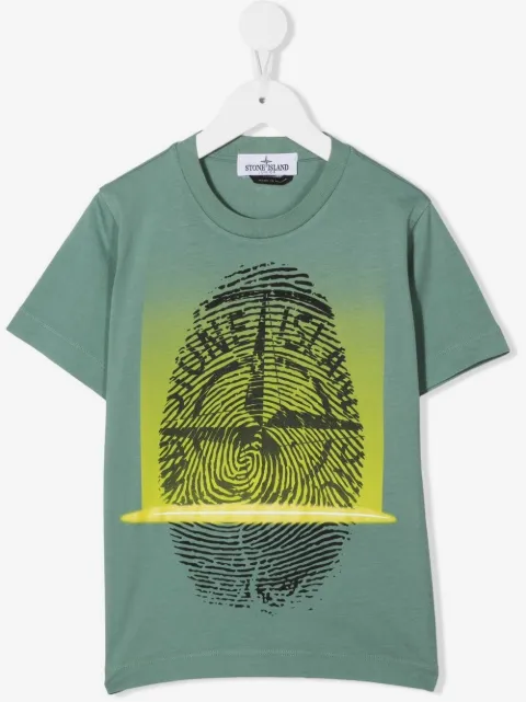 Stone Island Junior fingerprint logo T-shirt
