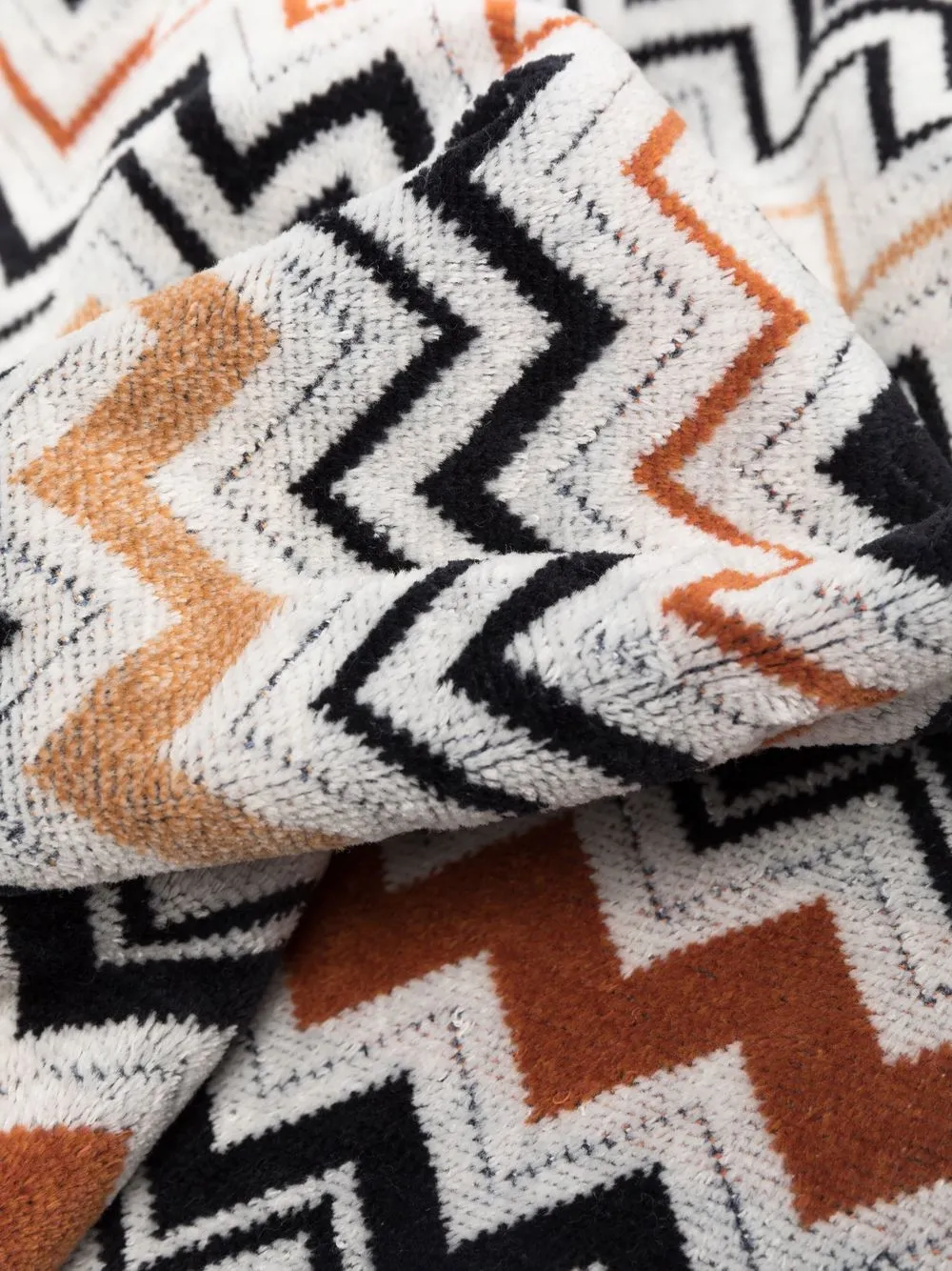 Missoni Home Strandlaken met chevron streep - Zwart