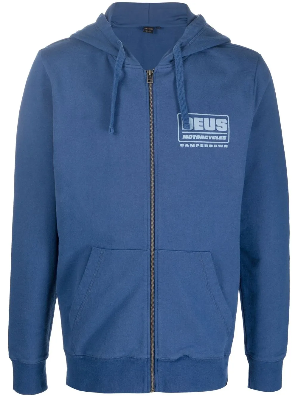 

Deus Ex Machina logo-print zip-up hoodie - Blue