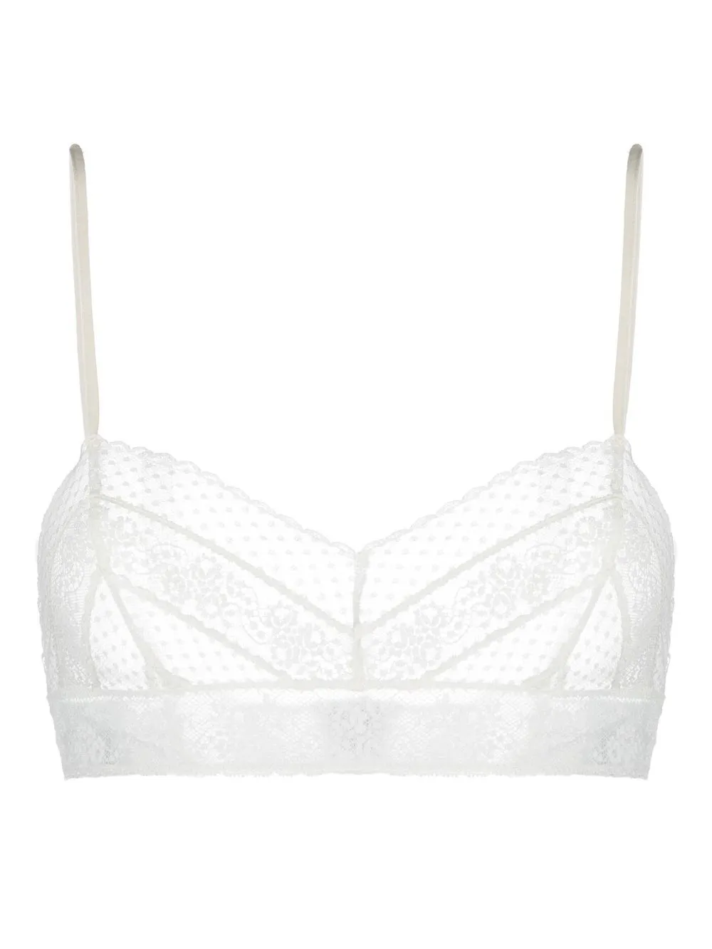 

Philosophy Di Lorenzo Serafini bralette con encaje floral - Blanco