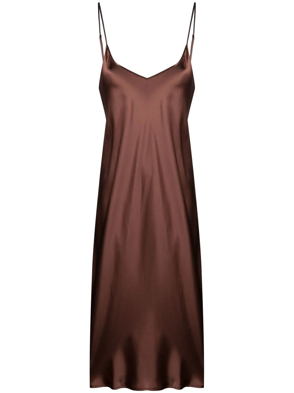 

La Perla slip dress tipo camisón de seda con cuello en V - Rojo