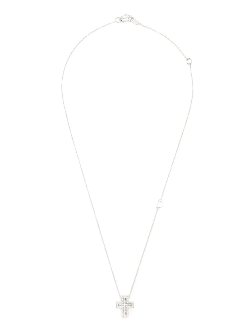 Damiani 18kt Belle époque Weißgoldhalskette Mit Diamanten   Silber 