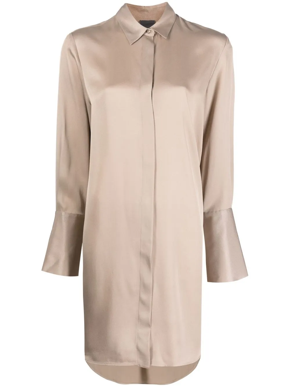 

Lorena Antoniazzi flared-cuff long shirt - Neutrals