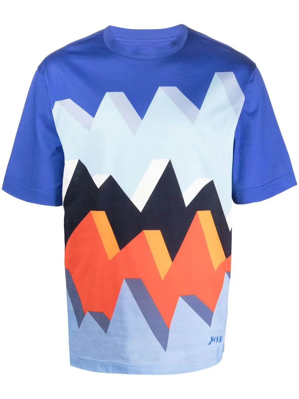 

Missoni playera con estampado en zigzag - Azul