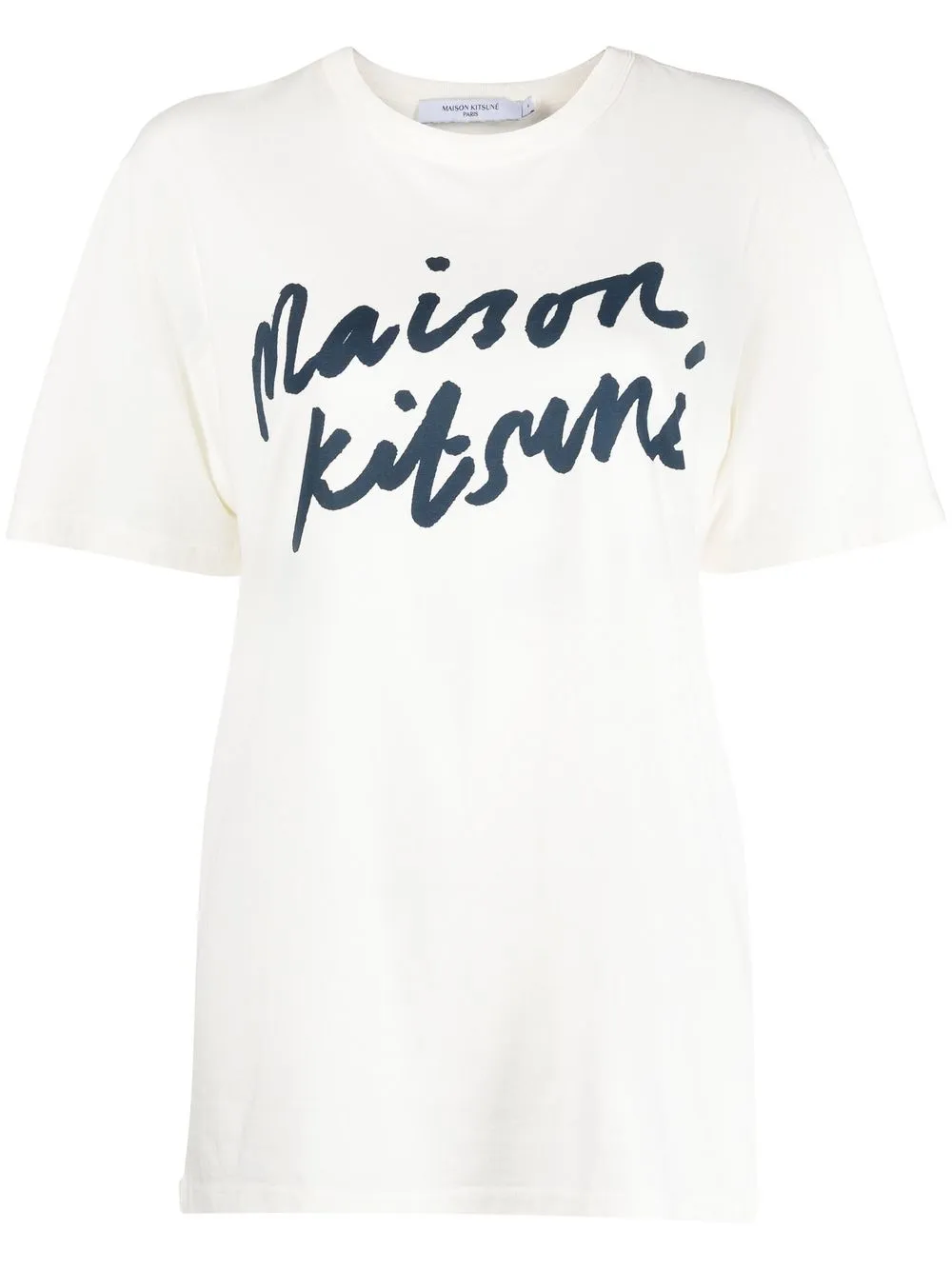

Maison Kitsuné playera con logo estampado - Blanco