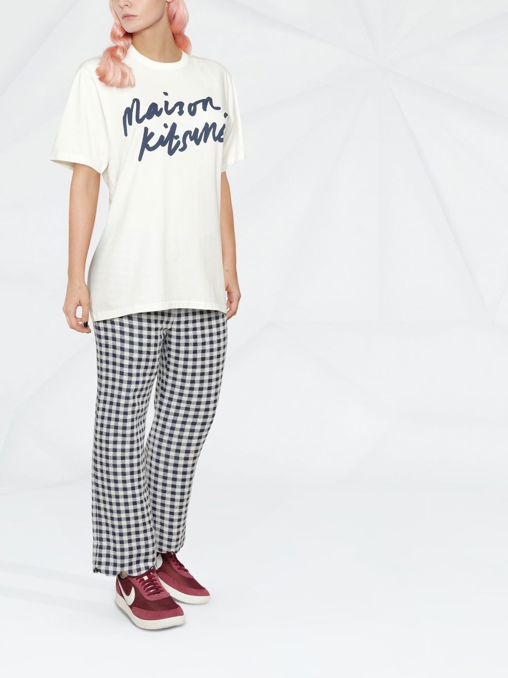 Maison Kitsuné T-shirt met logoprint - Wit