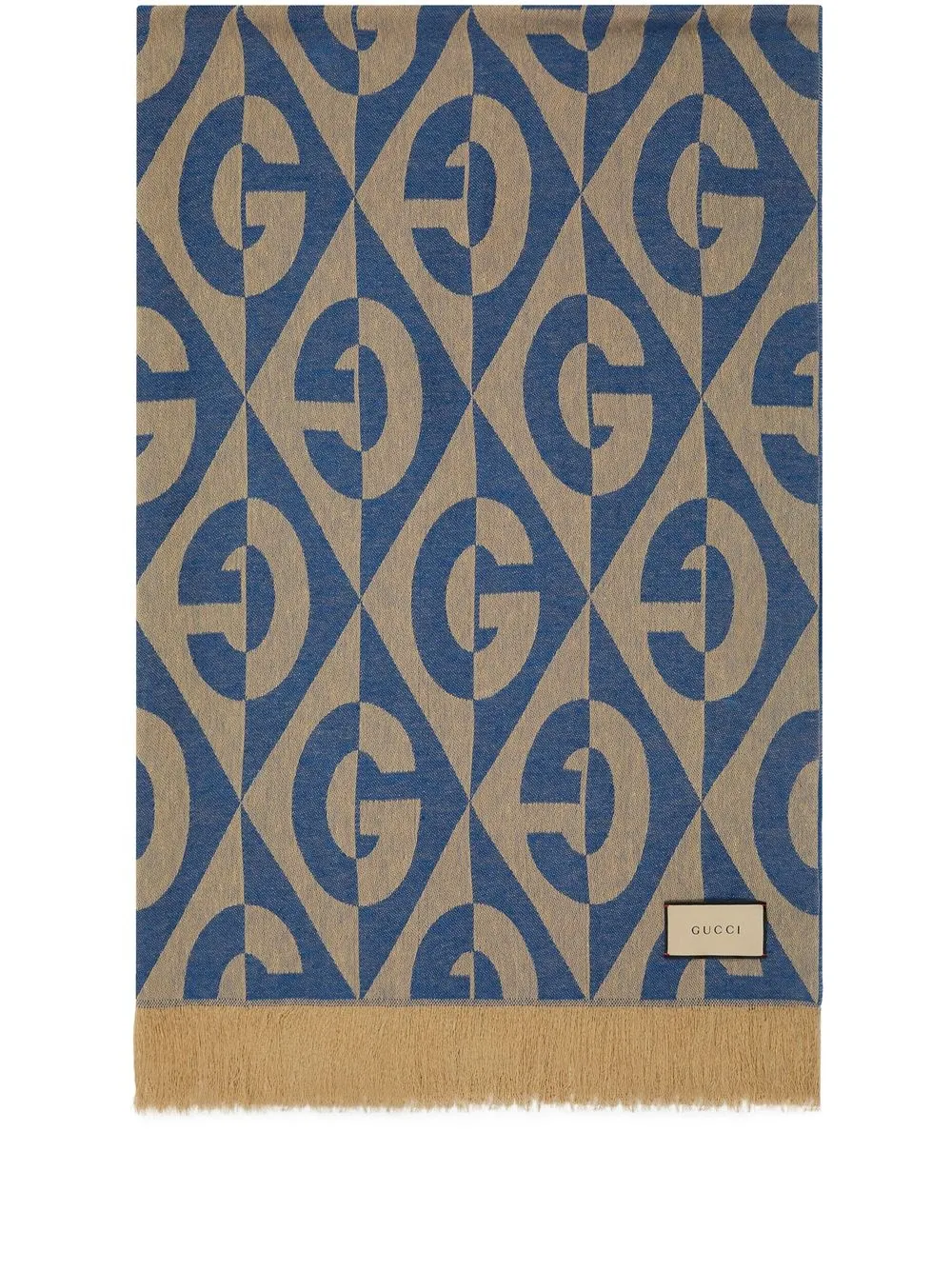 Gucci GG Diamond Print Linen Blanket Farfetch