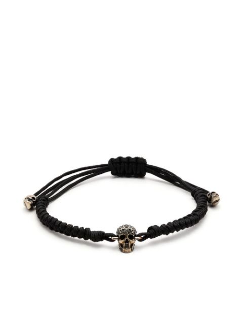 Alexander McQueen skull-charm drawstring bracelet Women