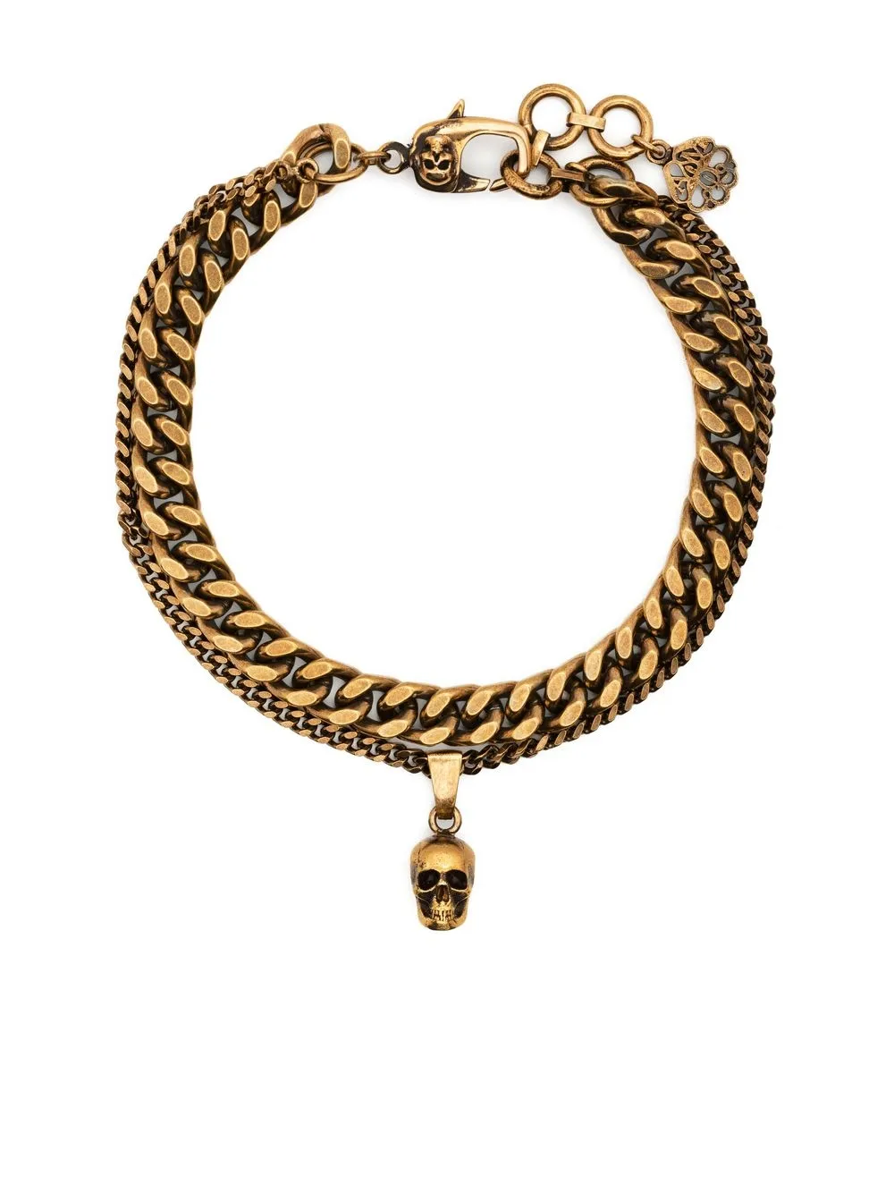 

Alexander McQueen chain-link skull-charm bracelet - Gold