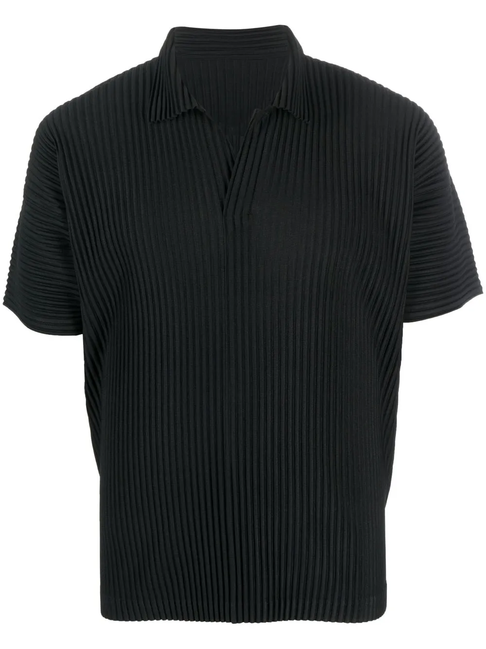 

Homme Plissé Issey Miyake playera tipo polo plisado - Negro