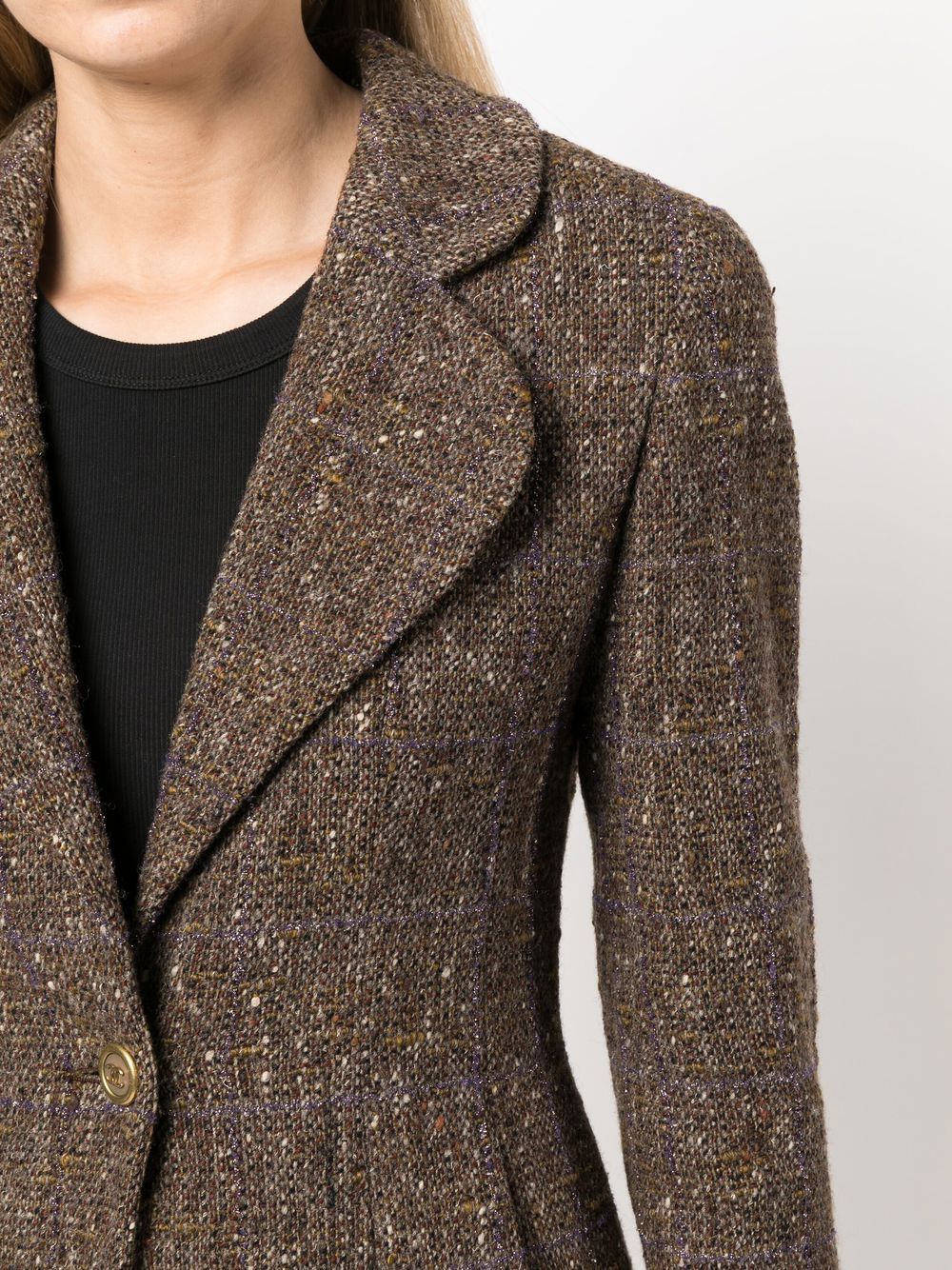 CHANEL Pre-Owned 1994 Notched Lapel Tweed Jacket - Farfetch