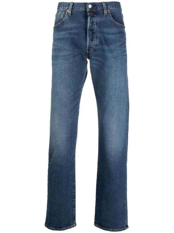 Levi's 501 mid-wash straight-leg Jeans - Farfetch