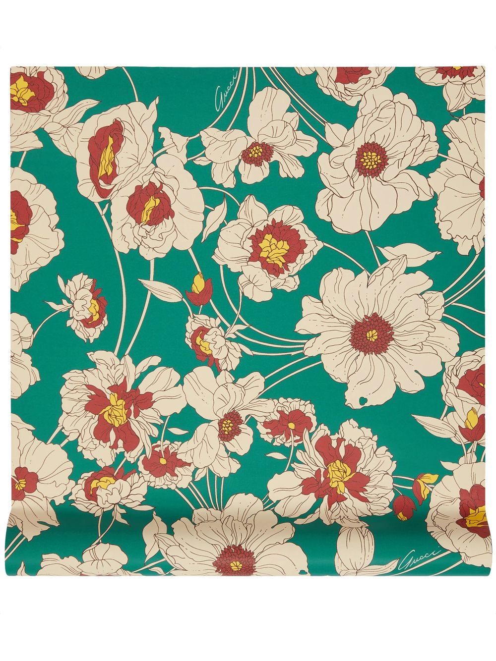 Gucci Bicolour floral-print Wallpaper - Farfetch