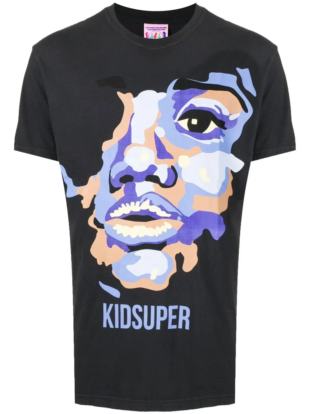 

KidSuper playera con estampado gráfico de cara - Negro