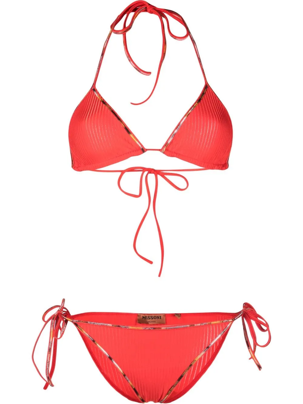 

Missoni ribbed-knit bikini set - Red