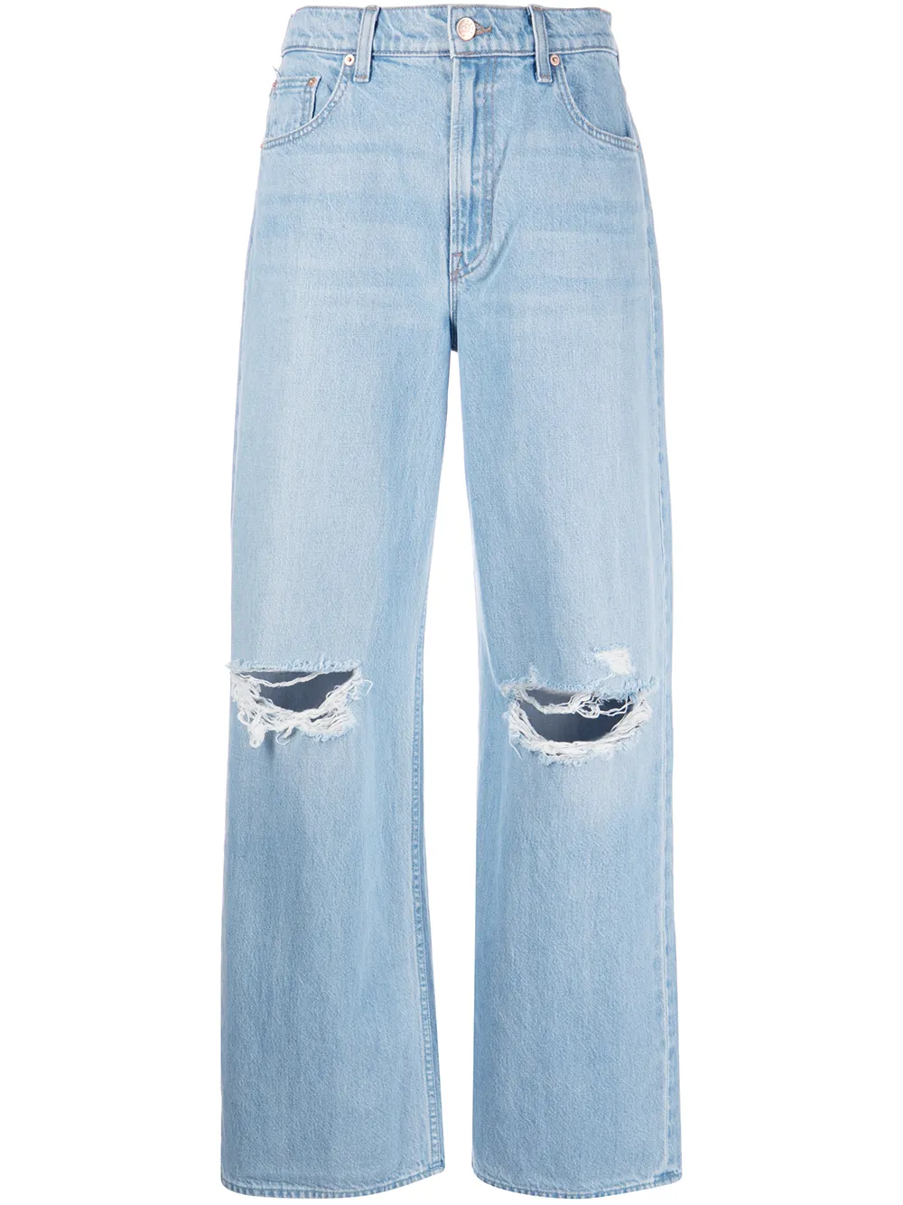 

MOTHER wide-leg distressed jeans - Blue