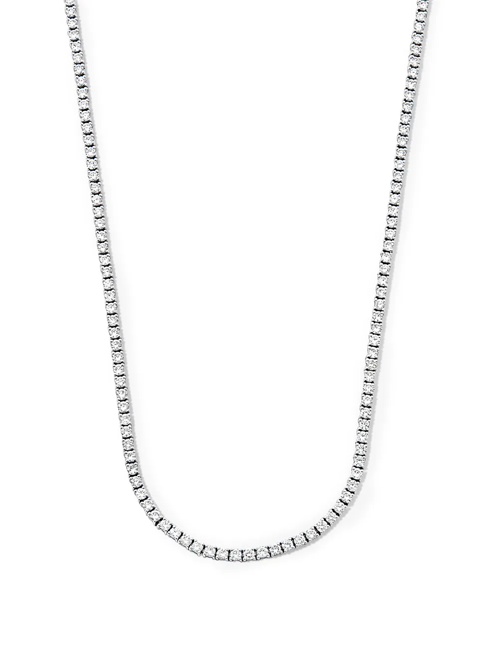 

Kolours 14kt white gold diamond tennis necklace - Silver