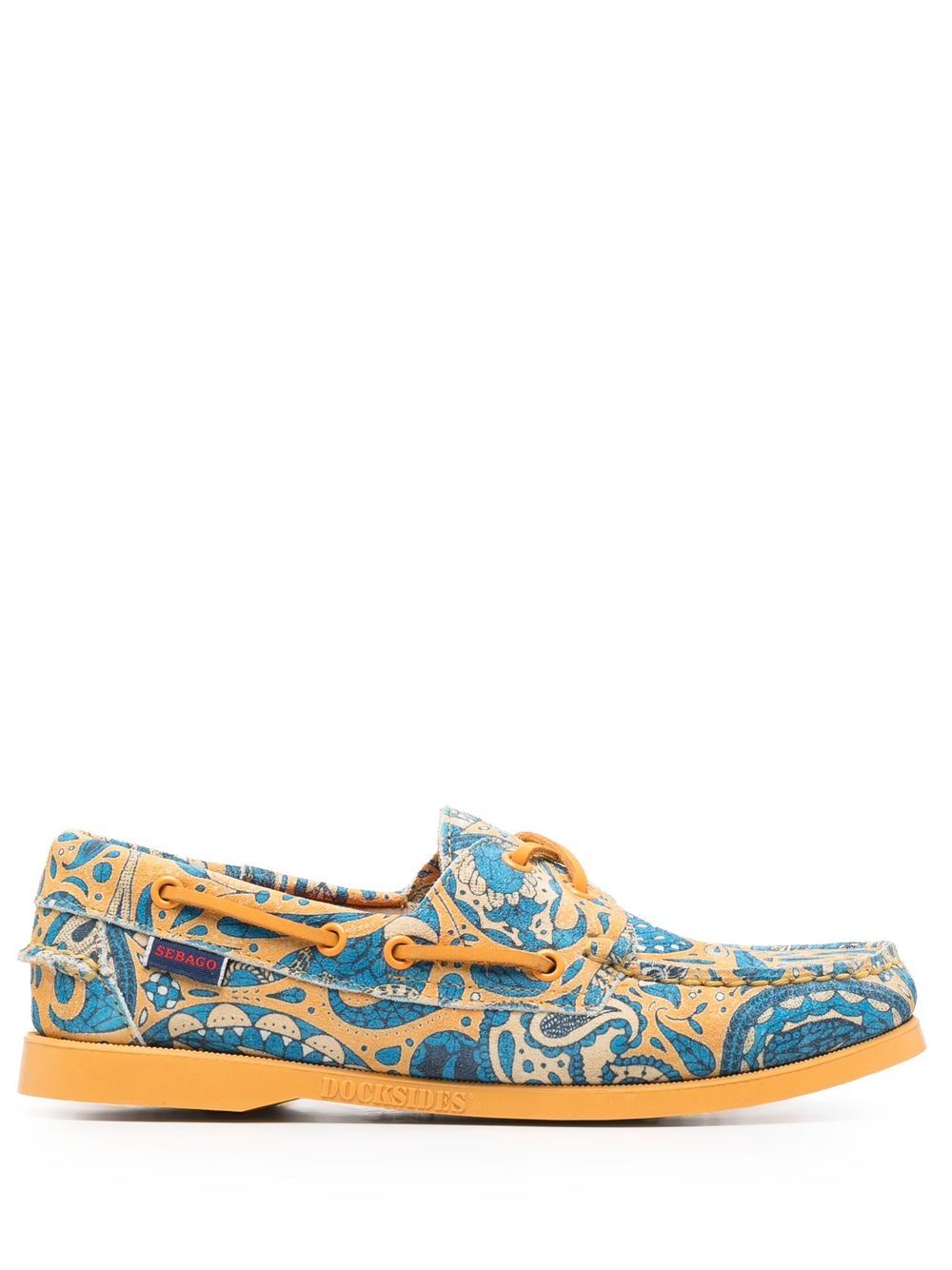 Sebago paisley dockside boat shoes - Yellow