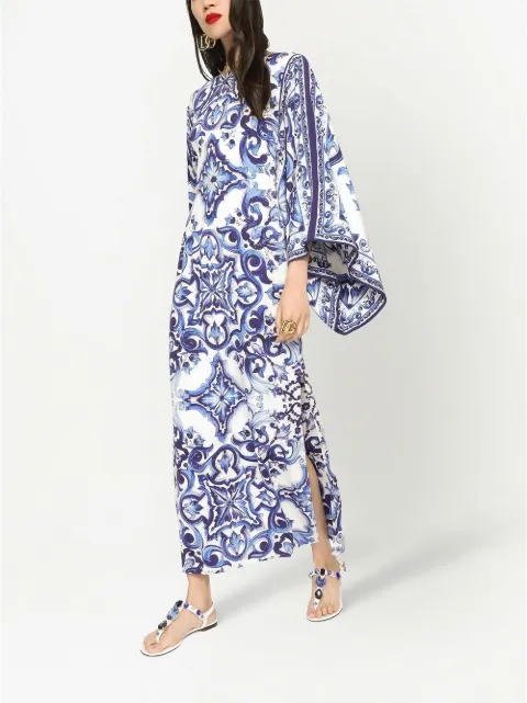 Dolce & Gabbana Majolica-print maxi dress F69D5THPABO - 1