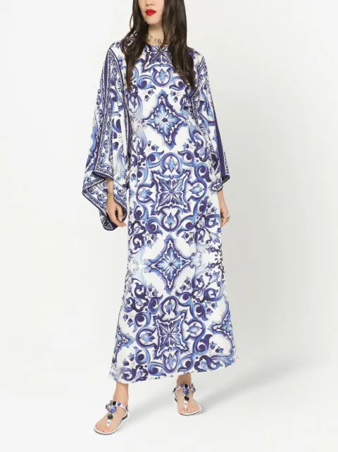 Dolce & Gabbana Majolica-print maxi dress F69D5THPABO - 2