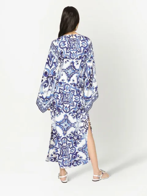 Dolce & Gabbana Majolica-print maxi dress F69D5THPABO - 3