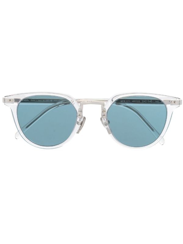 Prada Eyewear transparent-frame Logo Sunglasses - Farfetch