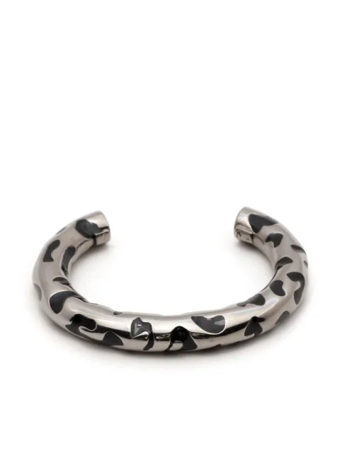 Jack Vartanian Bracelete de prata com estampa de leopardo