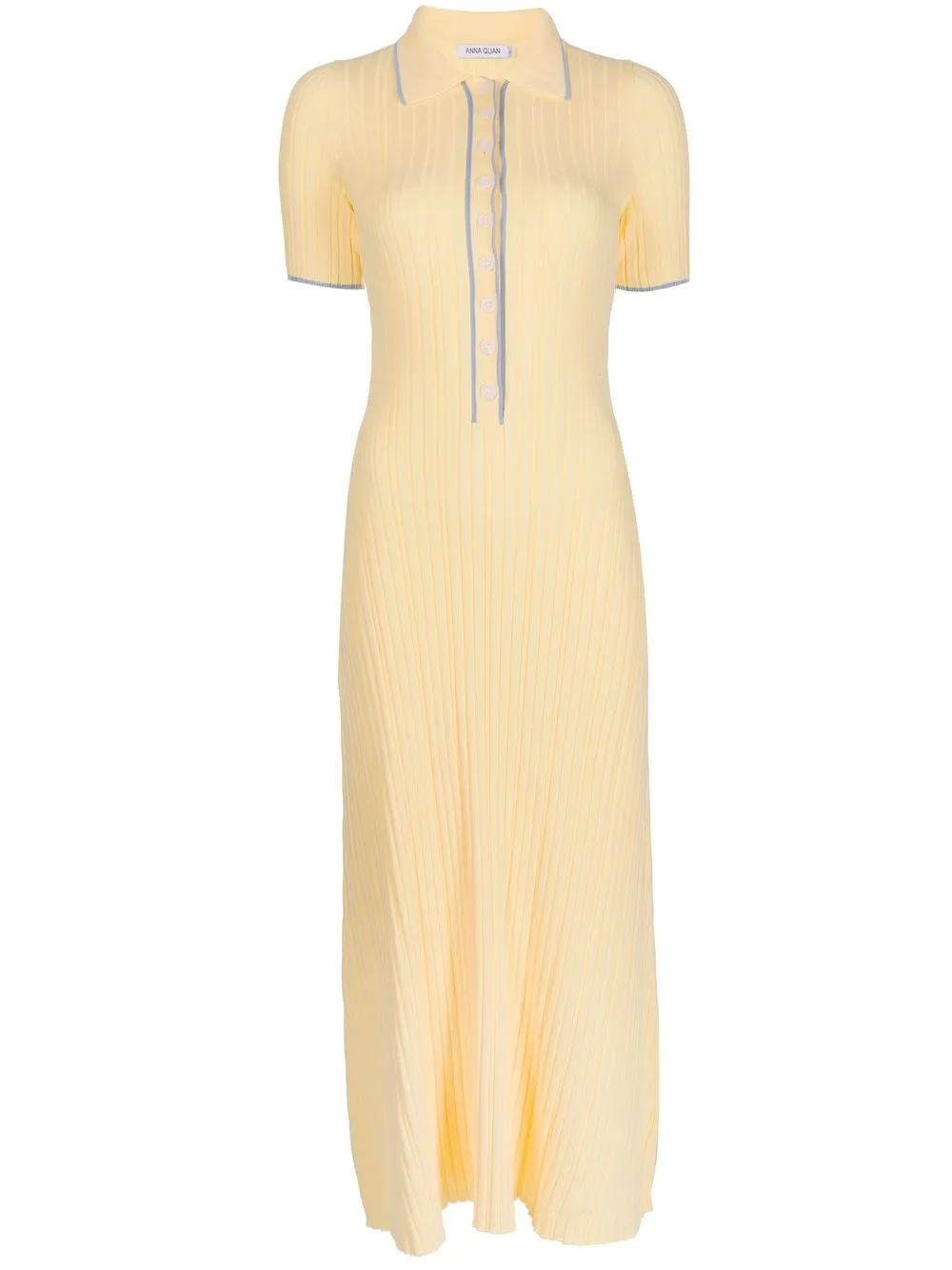 

Anna Quan vestido midi Penelope - Amarillo