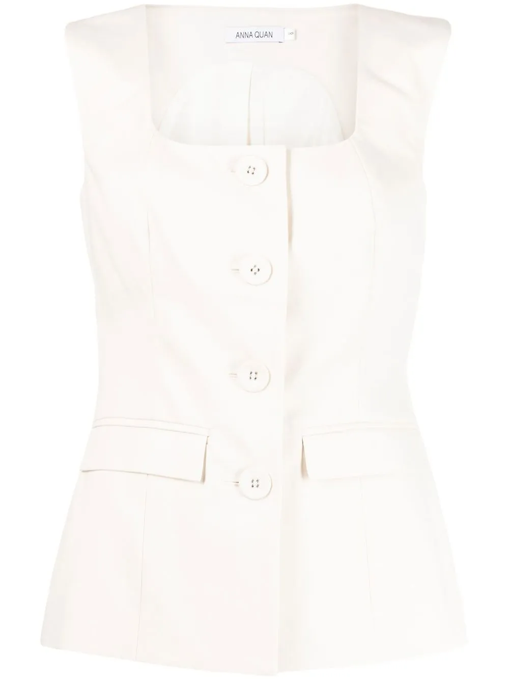 

Anna Quan Antonella sleeveless tailored top - White